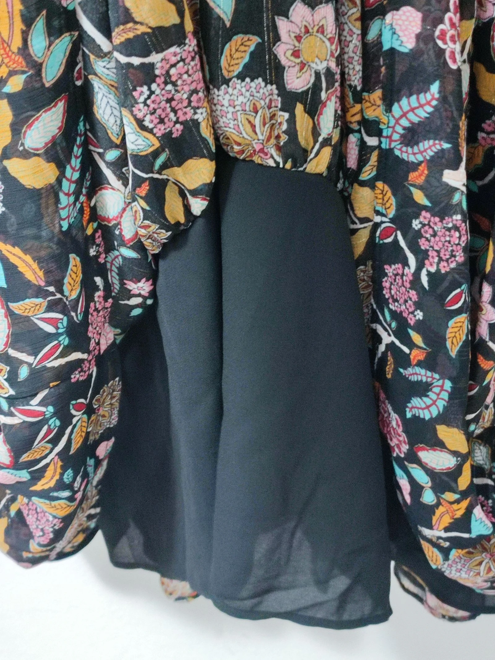 Desigual Boho Floral Lurex Jurk Maat M - Vintage Stijl – photo 5